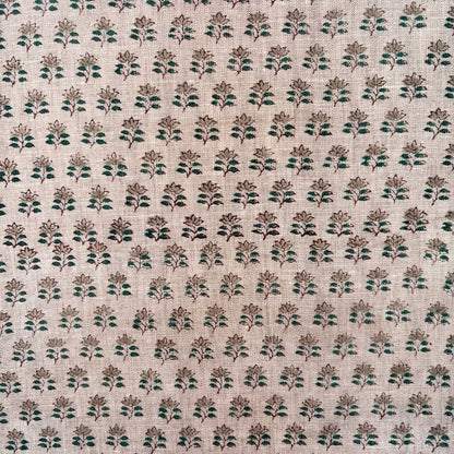 Rehaa Block Printed Linen Fabric | Upholstery & Home Décor Fabric