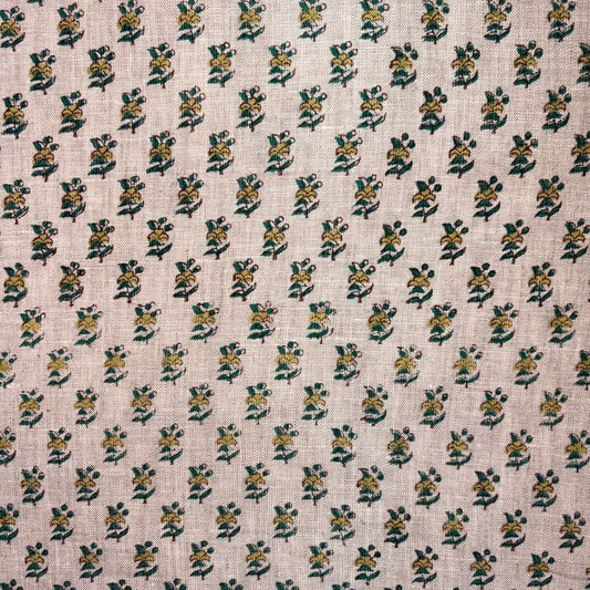Mehri Block Printed Linen Fabric | Upholstery & Home Décor Fabric