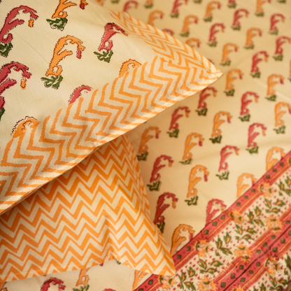 Close-up of fabric with chevron pattern