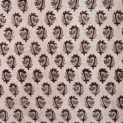 Arifa Block Printed Linen Fabric | Upholstery & Home Décor Fabric