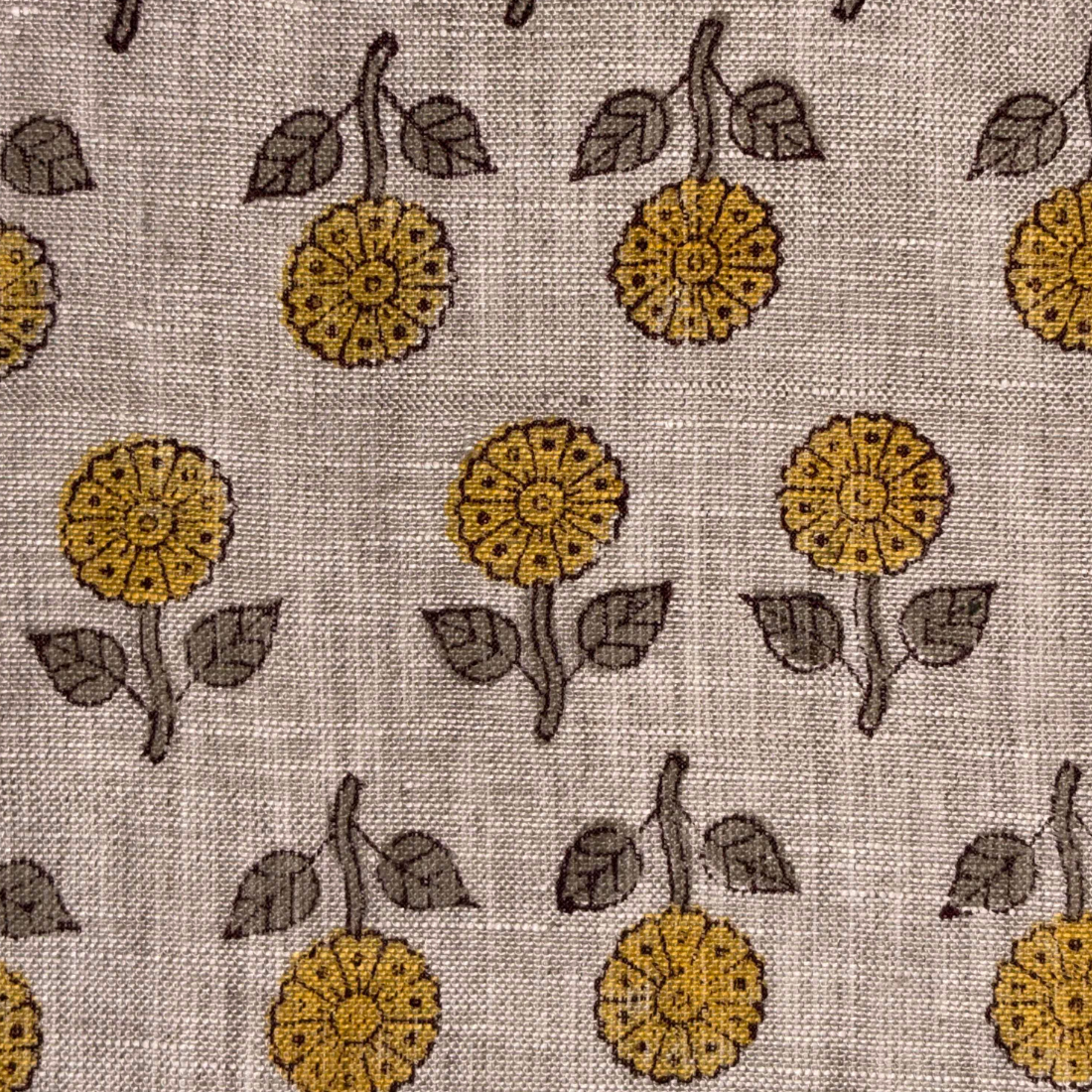 Indrani Block Print Linen Fabric