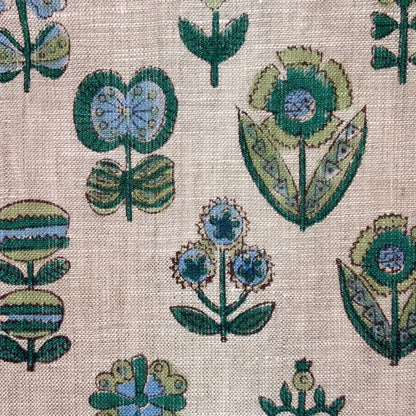 Ambaa Hand Block Printed Linen Fabric | Upholstery & Home Décor Fabric