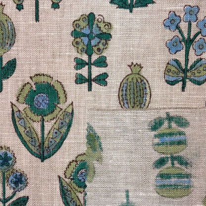 Ambaa Hand Block Printed Linen Fabric | Upholstery & Home Décor Fabric