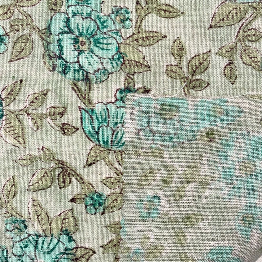 Ruhvi Block Printed Linen Fabric | Upholstery & Home Décor Fabric