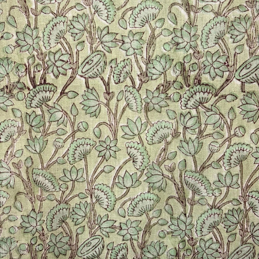 Tillu Block Printed Linen Fabric