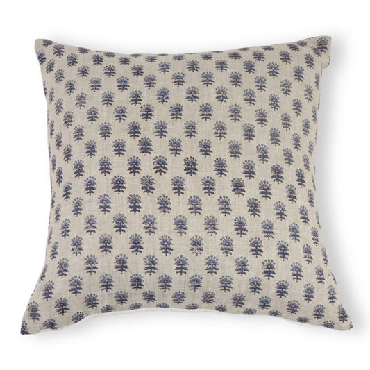 Siro Linen Block Printed Pillow Cover