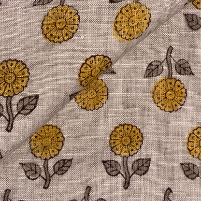 Indrani Block Print Linen Fabric