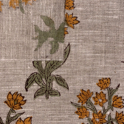 Textile with floral pattern on a neutral background
