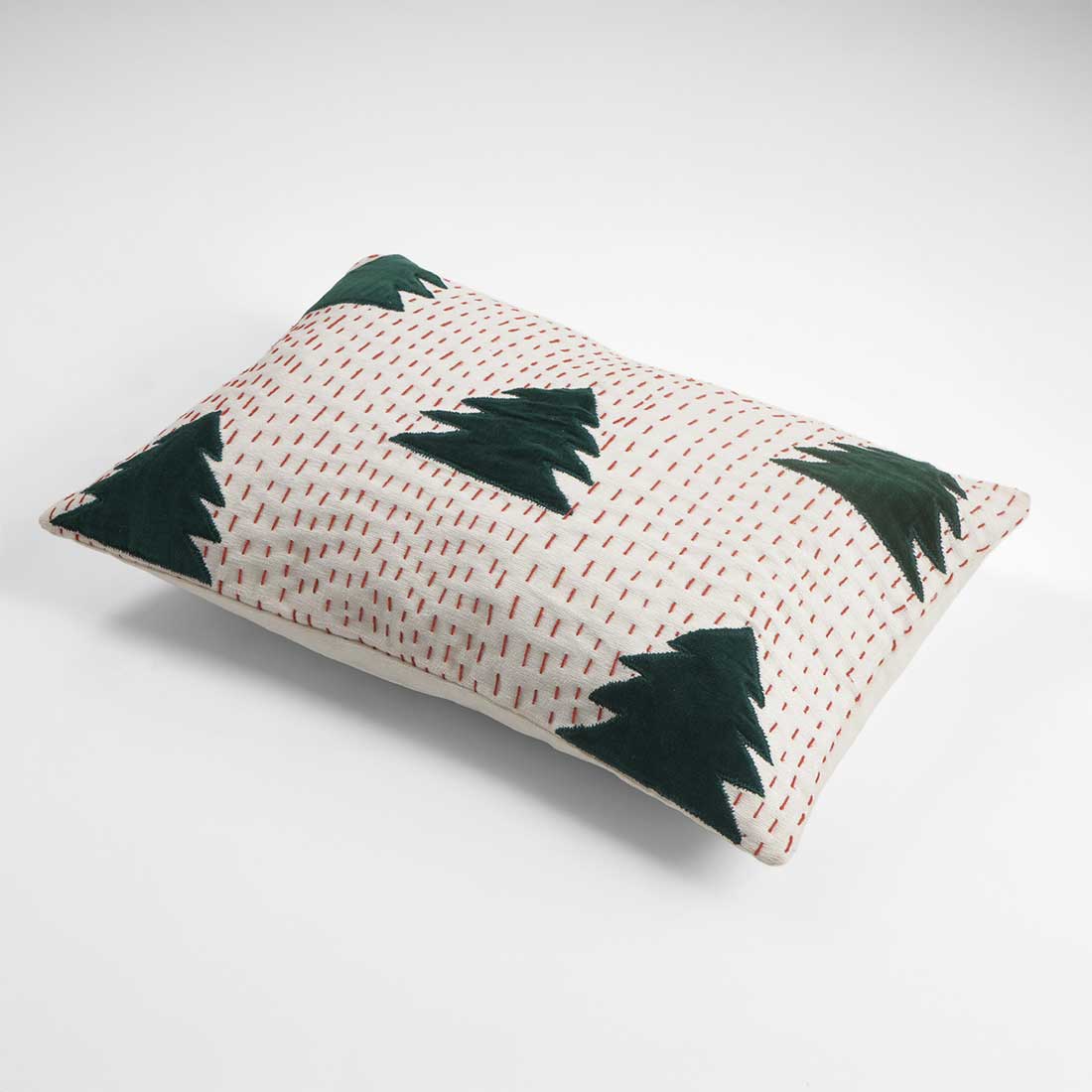 Joviana Patch Pillow Cover | Textured Holiday Pillow | Decorative Throw Cushion