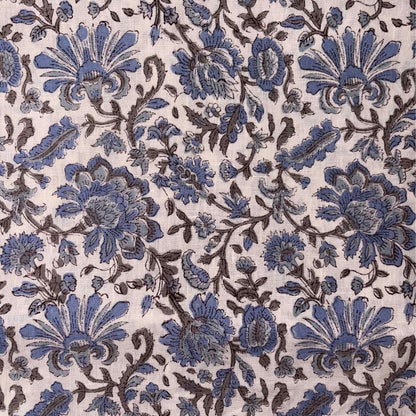 Varnika Linen 58" Block-Printed Jaal Upholstery Fabric