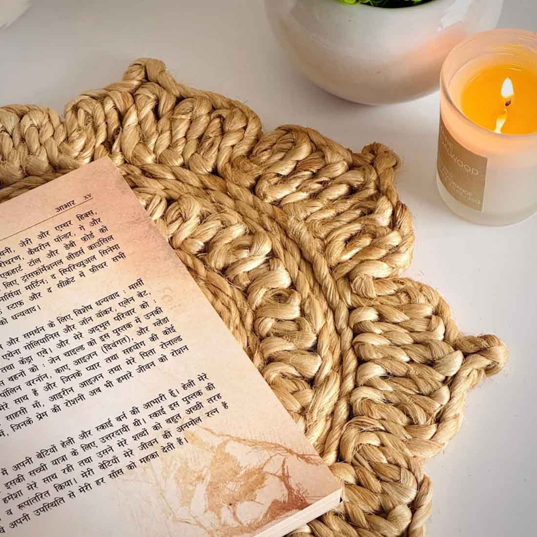 BohoBraids Jute Coaster – 6" Handcrafted Classic