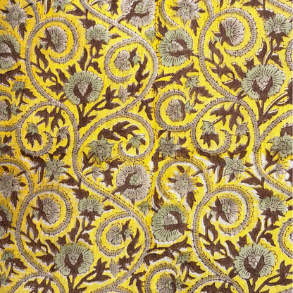 Kaamu Block Printed Linen Fabric | Upholstery & Home Décor Fabric