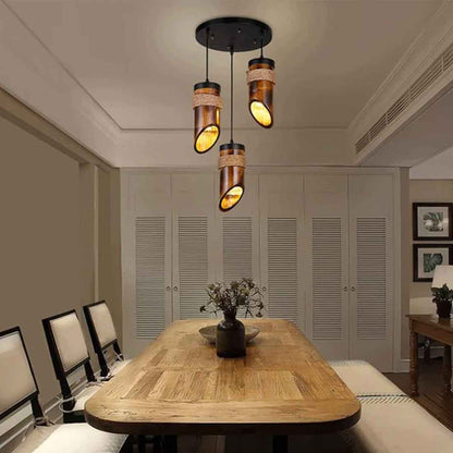 Vertical Lampshade - Set of 3 with Base Plate (With Electrical Accessories)