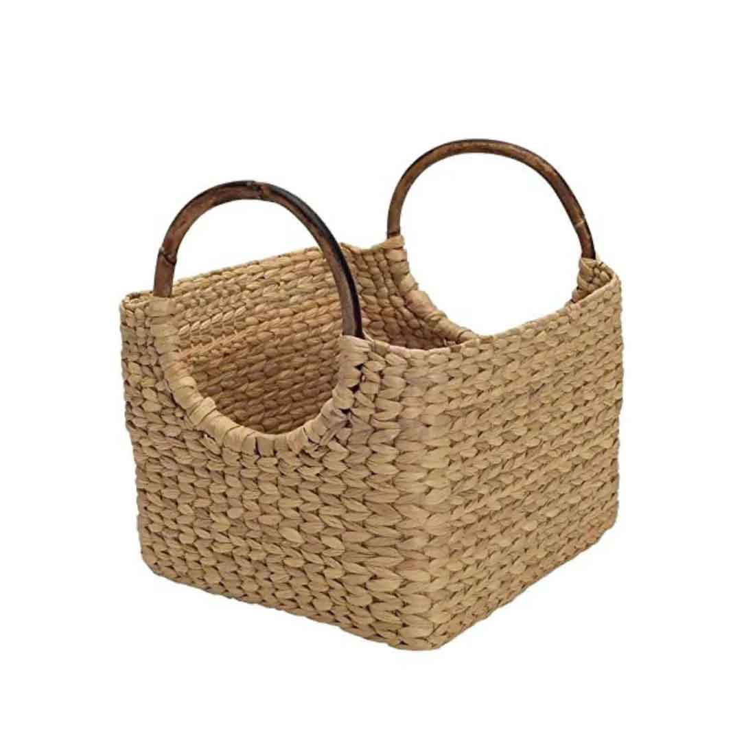 Himalaya Woven Laundry Basket - Kauna Grass with Cane Handles