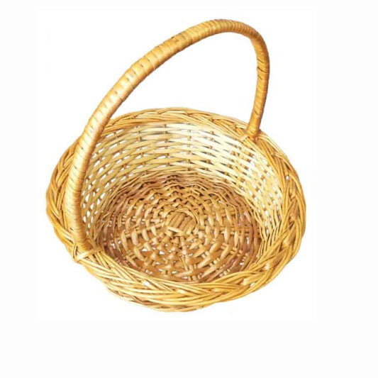 Loop Willow Basket - Round with Handle