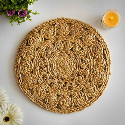 Krama Round Jute Placemat