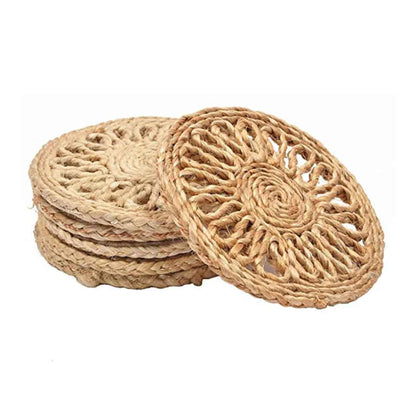 NatureWeave Coaster - 4" Handcrafted Natural Elegance