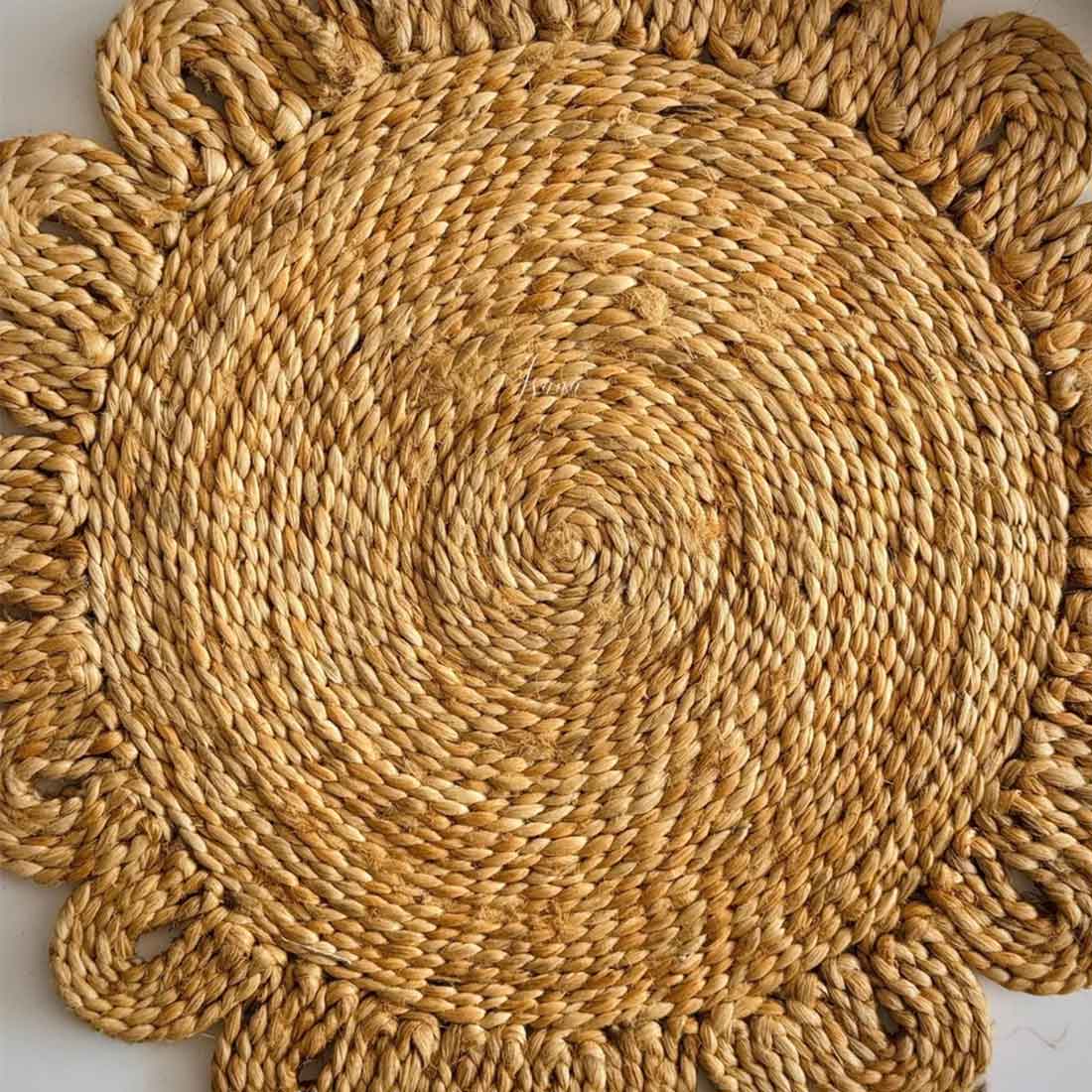 SunPetal Jute Coaster – 6" Handwoven Rustic Elegance
