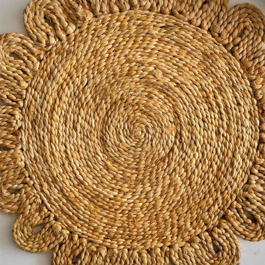 SunPetal Jute Coaster – 6" Handwoven Rustic Elegance