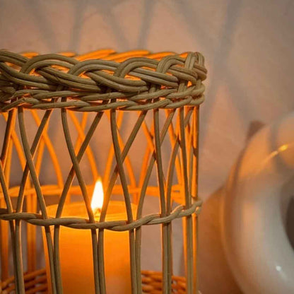 Cane Candle Holder