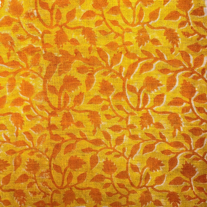 Kaura Block Printed Linen Fabric