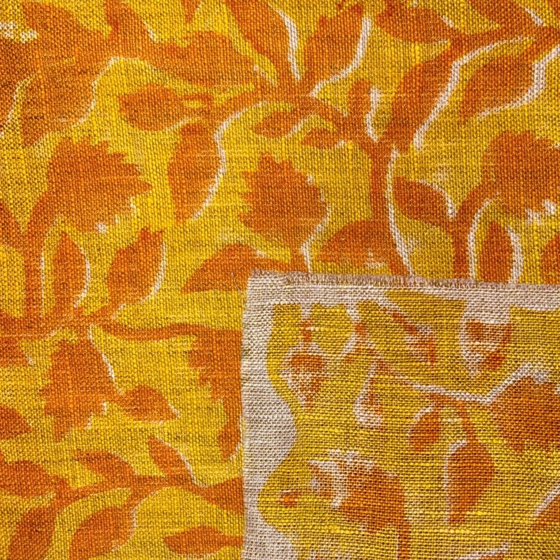 Kaura Block Printed Linen Fabric