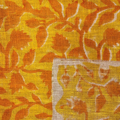 Kaura Block Printed Linen Fabric