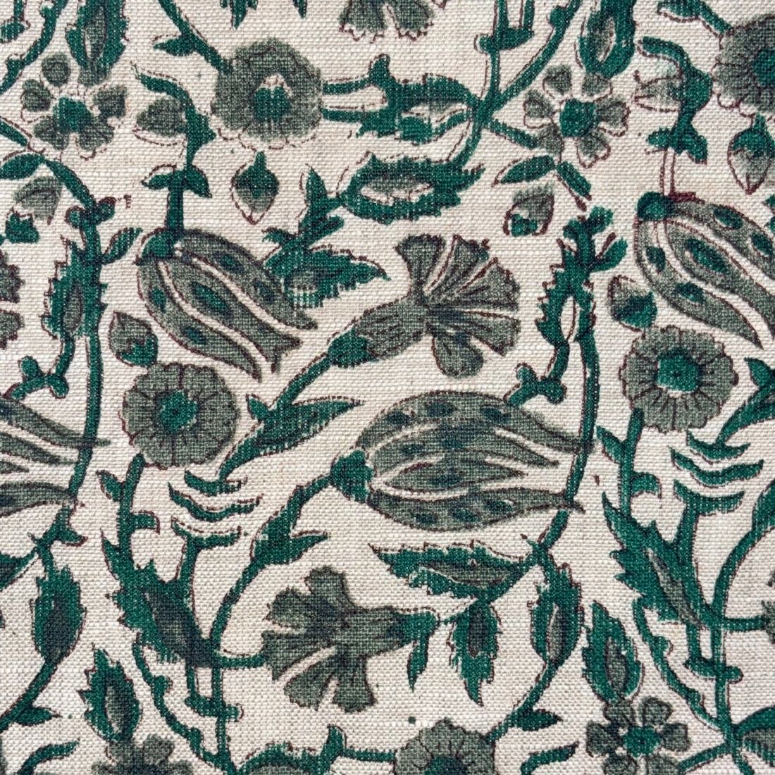 Gaami Block Printed Linen Fabric