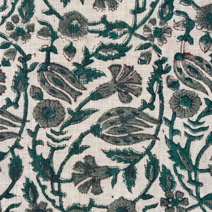 Gaami Block Printed Linen Fabric