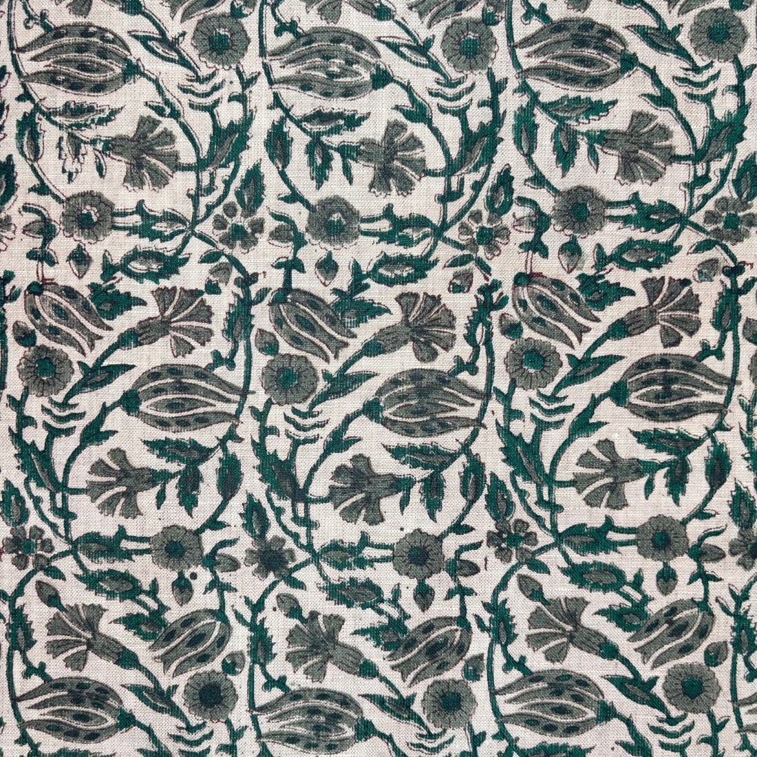 Gaami Block Printed Linen Fabric
