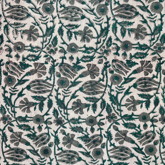 Gaami Block Printed Linen Fabric