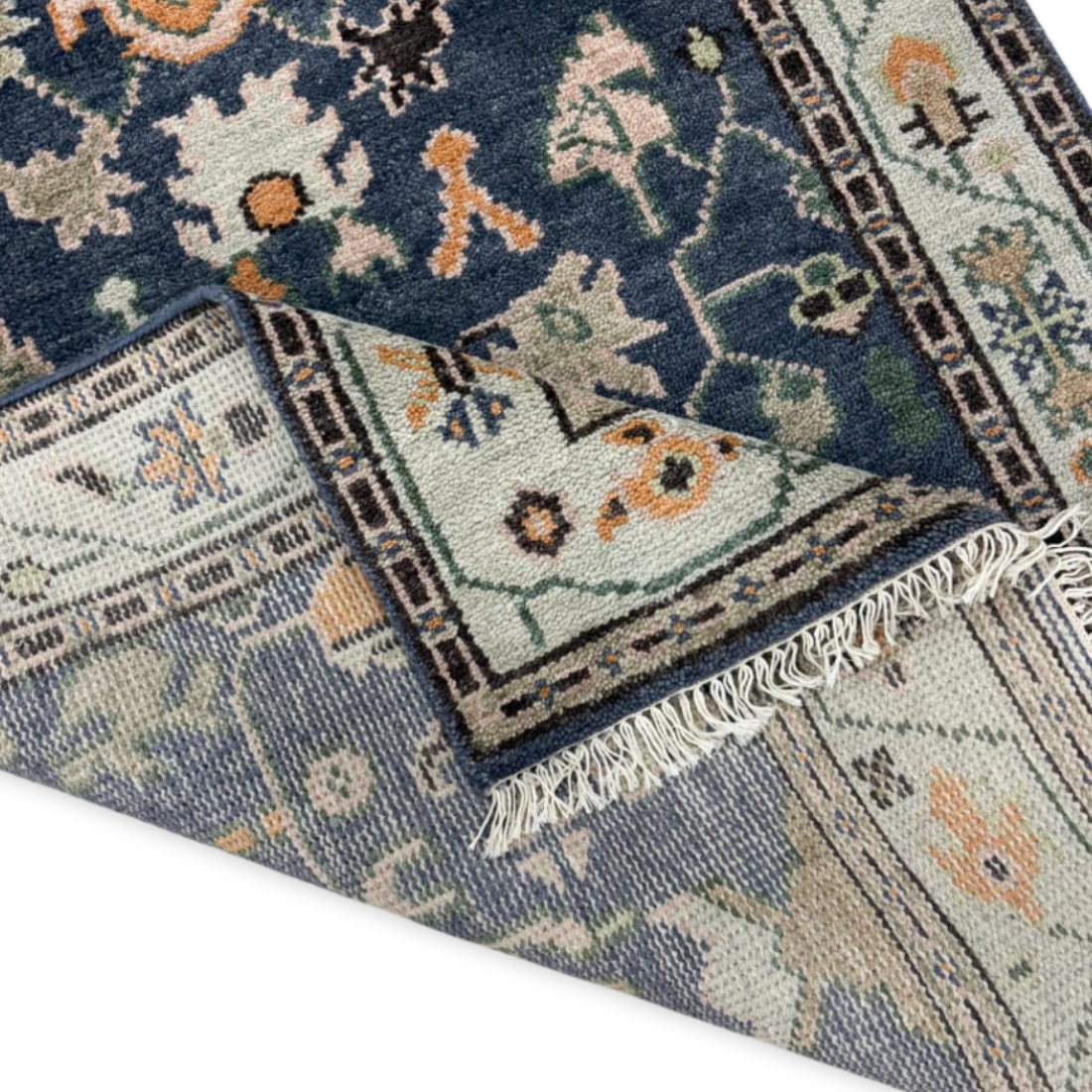 Eleanor Hand-Knotted Oushak Rug | Hand-woven Wool Rug
