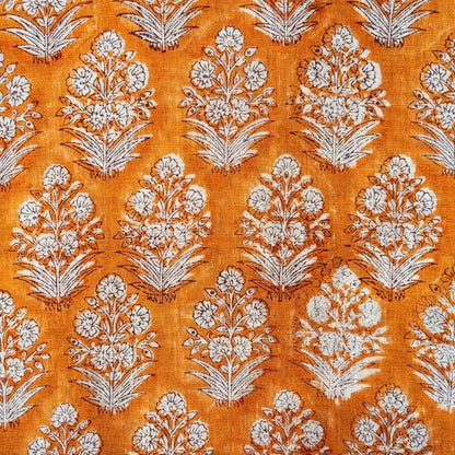Dhaai Linen 58" Block-Printed Buta Upholstery Fabric