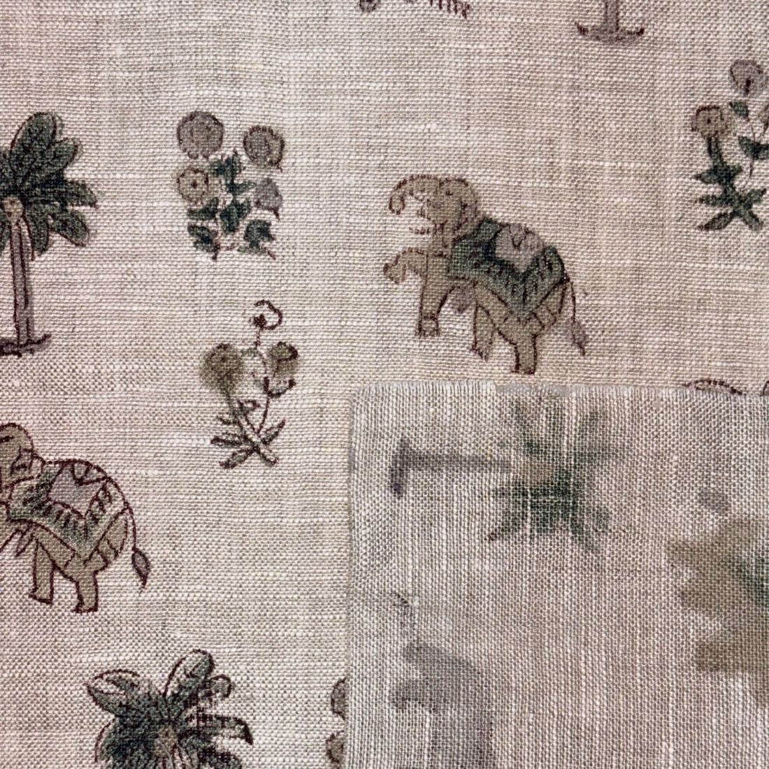 Jhumk Block Printed Linen Fabric | Upholstery & Home Décor Fabric