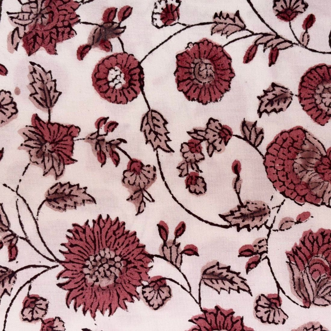 Sonchafa Cotton 44" Block-Printed Jaal Upholstery Fabric