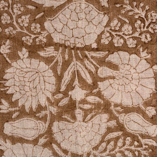 Saheli Block Print Linen Fabric