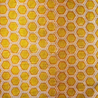 Ghung Linen 58" Block-Printed Geometric Upholstery Fabric