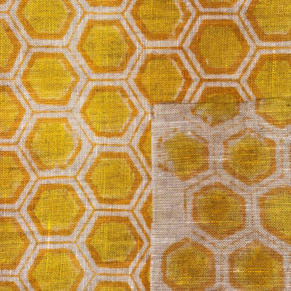 Ghung Block Printed Linen Fabric | Upholstery & Home Décor Fabric