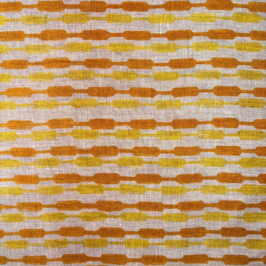 Tassi Block Printed Linen Fabric | Upholstery & Home Décor Fabric