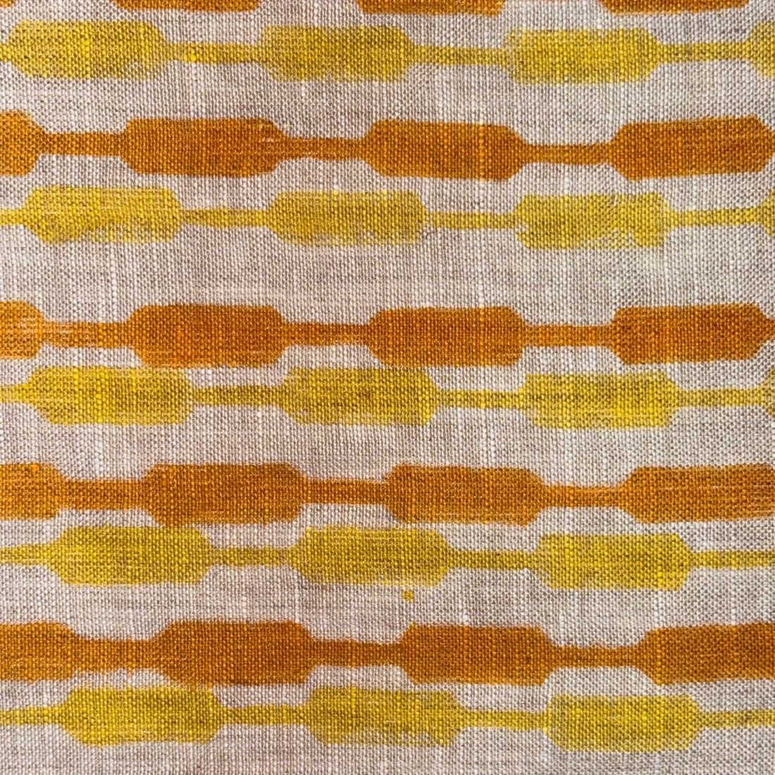 Tassi Block Printed Linen Fabric | Upholstery & Home Décor Fabric