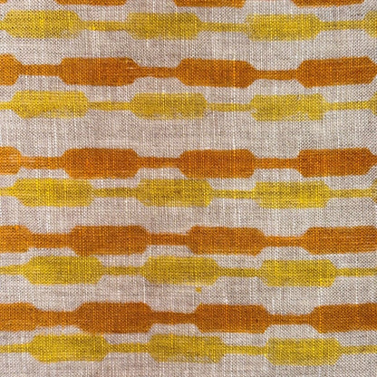 Tassi Block Printed Linen Fabric | Upholstery & Home Décor Fabric