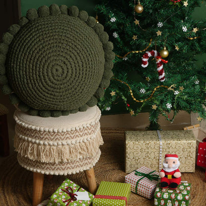 Holly Crochet Pillow Cover | Woven Home Décor | Holiday Gifting