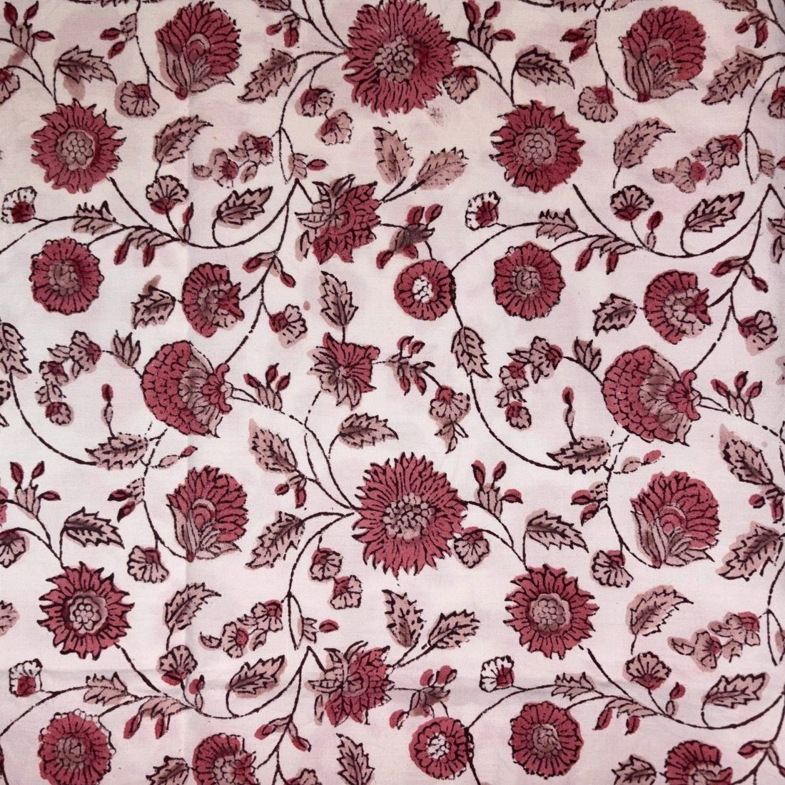 Sonchafa Cotton 44" Block-Printed Jaal Upholstery Fabric