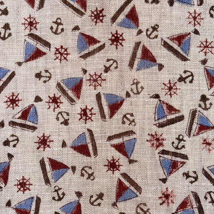 Taara Block Printed Linen Fabric | Upholstery & Home Décor Fabric