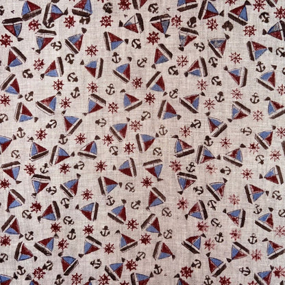 Taara Block Printed Linen Fabric | Upholstery & Home Décor Fabric