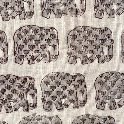 Barfi Linen 58" Block-Printed Animal Upholstery Fabric