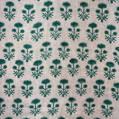 Pahad Block Printed Linen Fabric