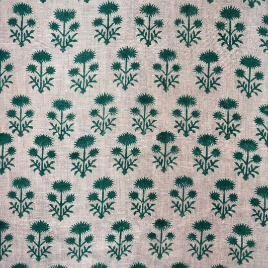 Pahad Block Printed Linen Fabric