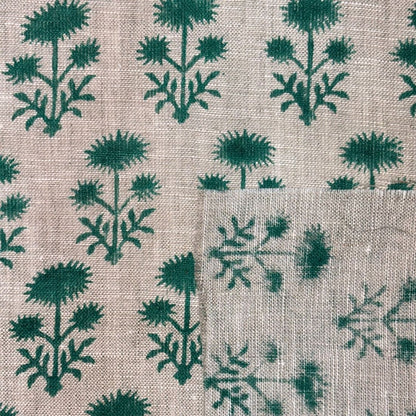 Pahad Block Printed Linen Fabric