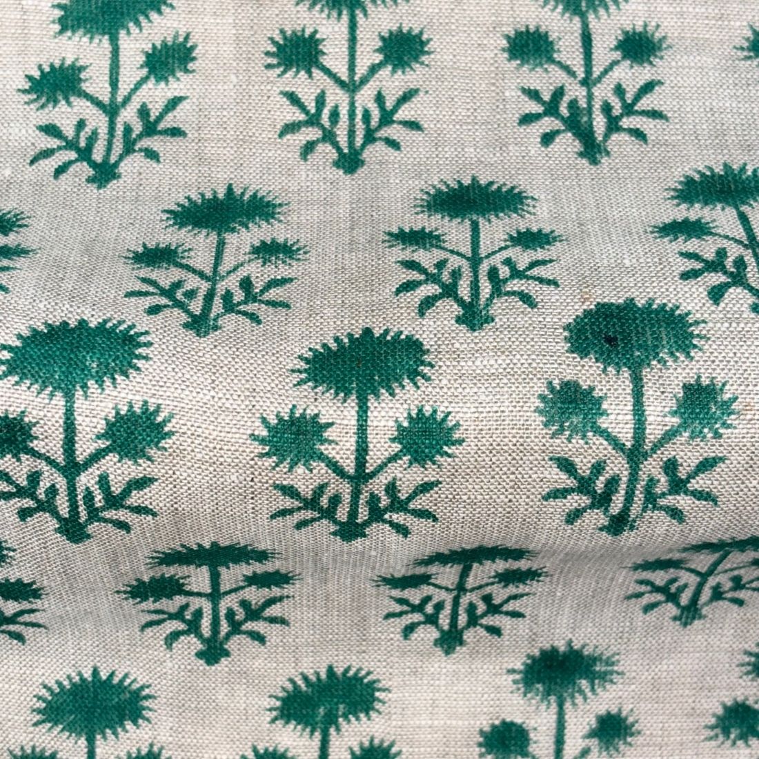 Pahad Block Printed Linen Fabric